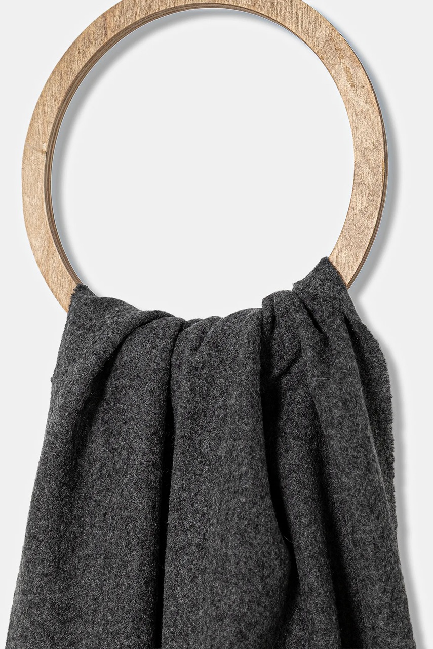 Шерстяной шарф Weekend Max Mara SCOGLIO цвет серый однотонный 2525546105600