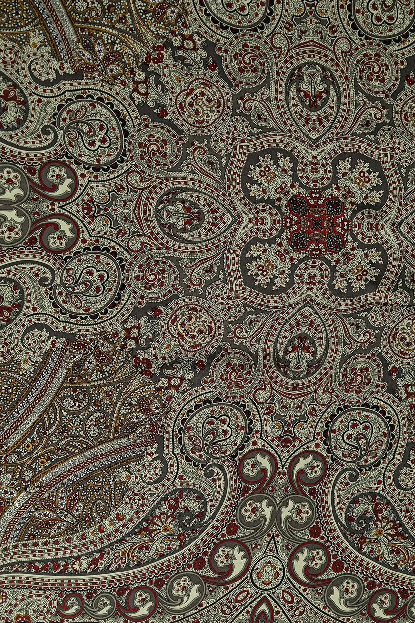 Шелковый платок на шею Weekend Max Mara ONESTONEW цвет зелёный узор 2525546115600