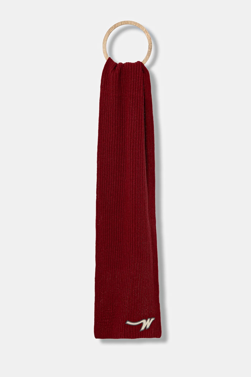 Weekend Max Mara fular de lână BARDIES culoarea bordo, uni, 2525746035600