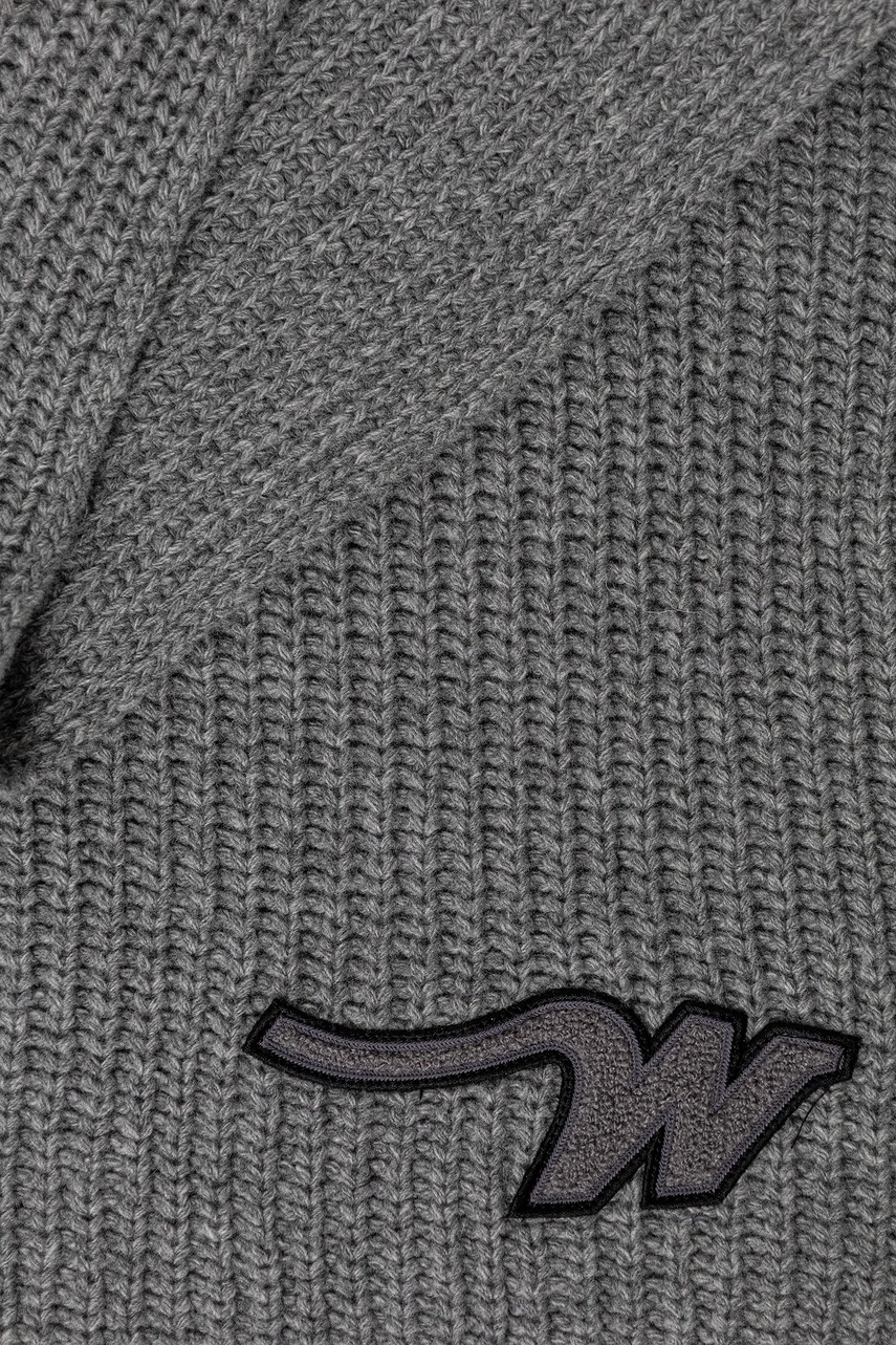 Шерстяной шарф Weekend Max Mara BARDIES цвет серый однотонная 2525746035600