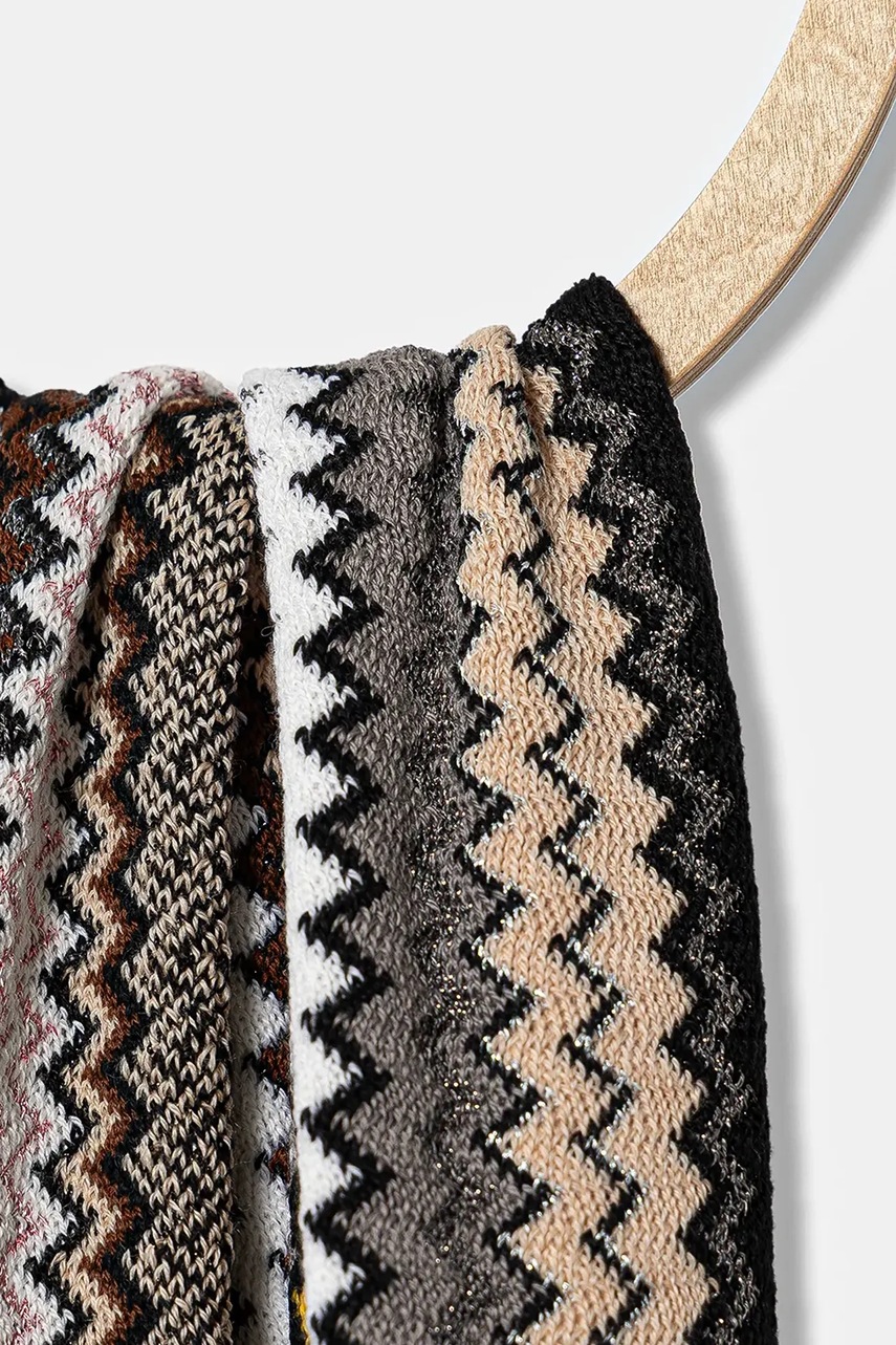 Шарф с шерстью Missoni цвет коричневый узор SC35WMDA232