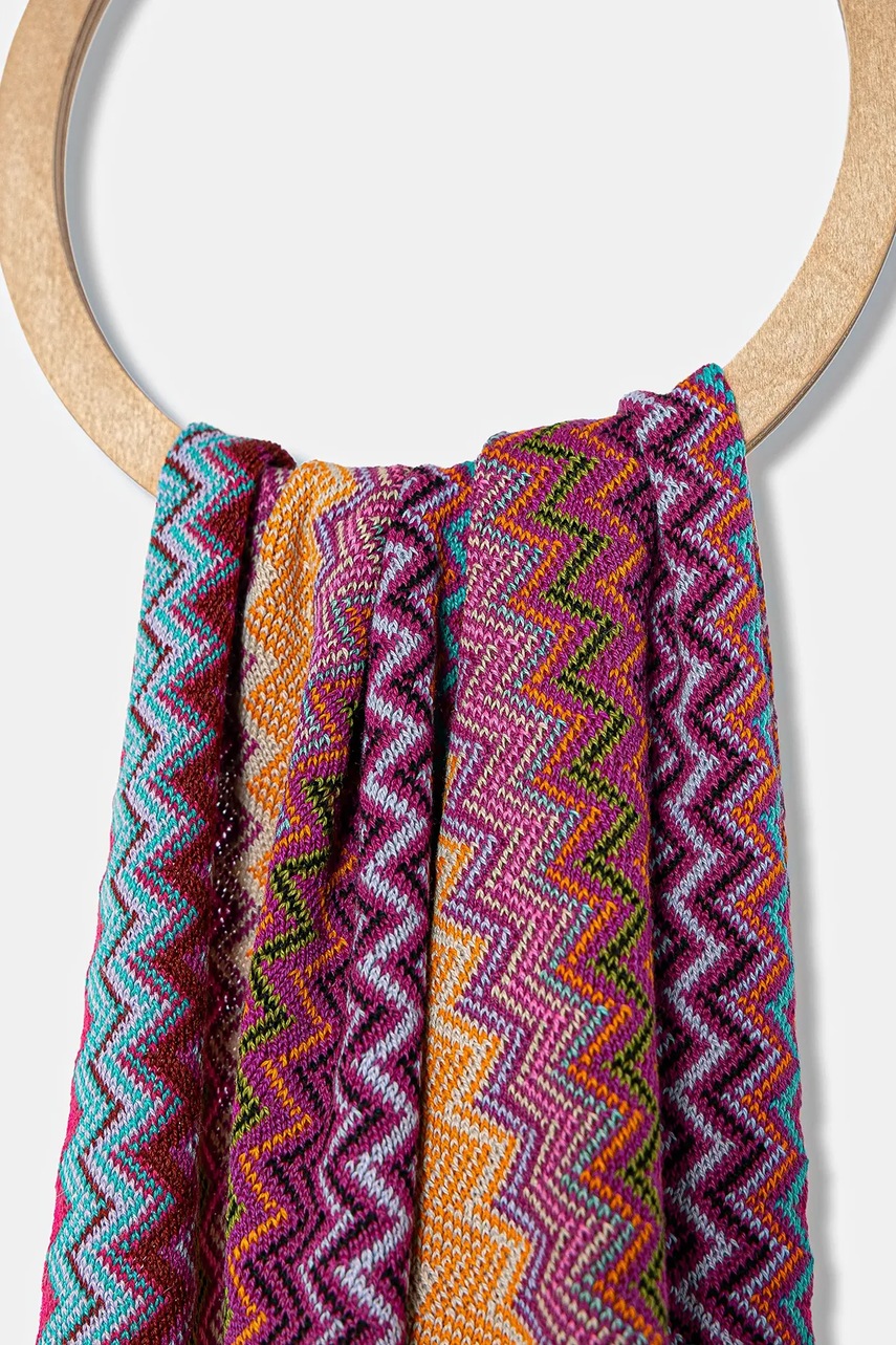 Шарф с шерстью Missoni цвет розовый узор SC35WMDA224