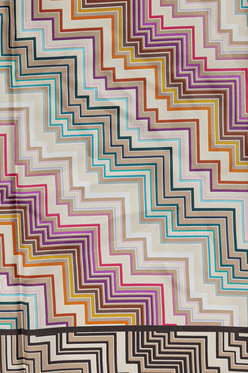 Шелковый платок Missoni цвет бежевый узор FO41TWDA280 Шелковый платок Missoni цвет бежевый узор FO41TWDA280