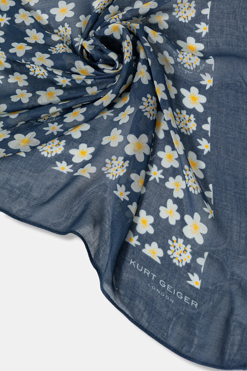 Шарф Kurt Geiger London цвет синий узор 2098486999