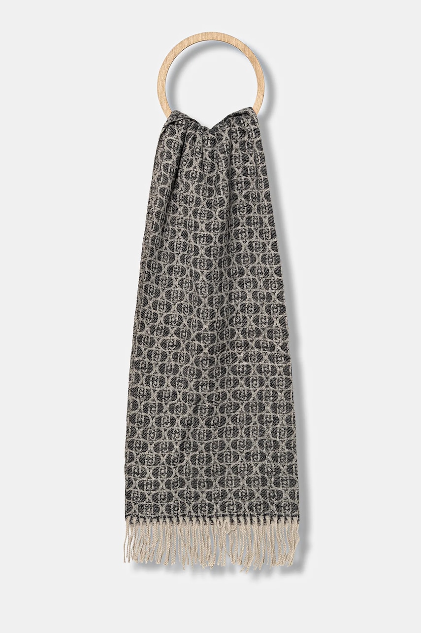 Levně Šála Liu Jo dámská, šedá barva, vzorovaná, 2F5018.T0300