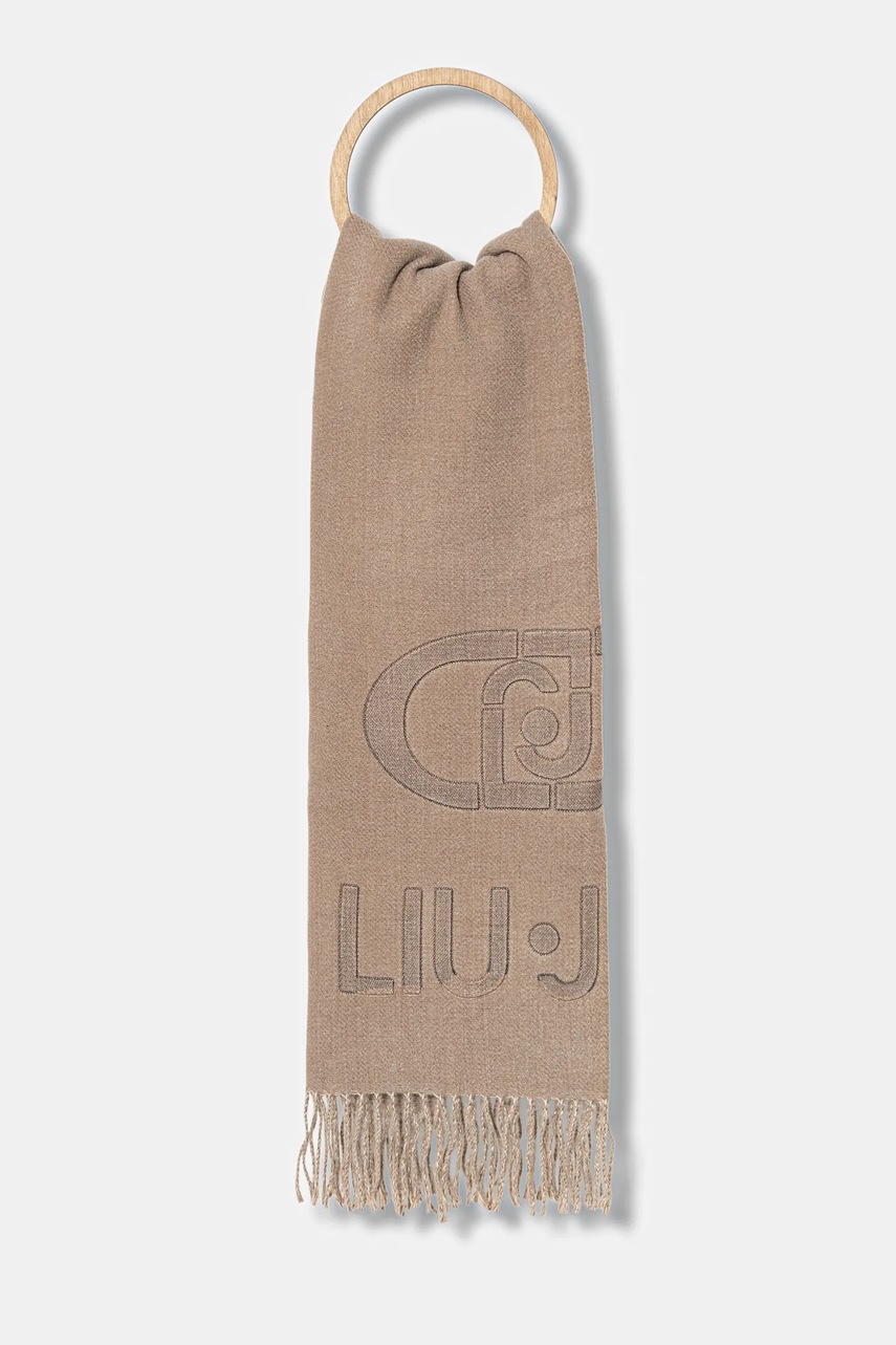 Levně Šála Liu Jo dámská, hnědá barva, melanžová, 2F5023.T0300
