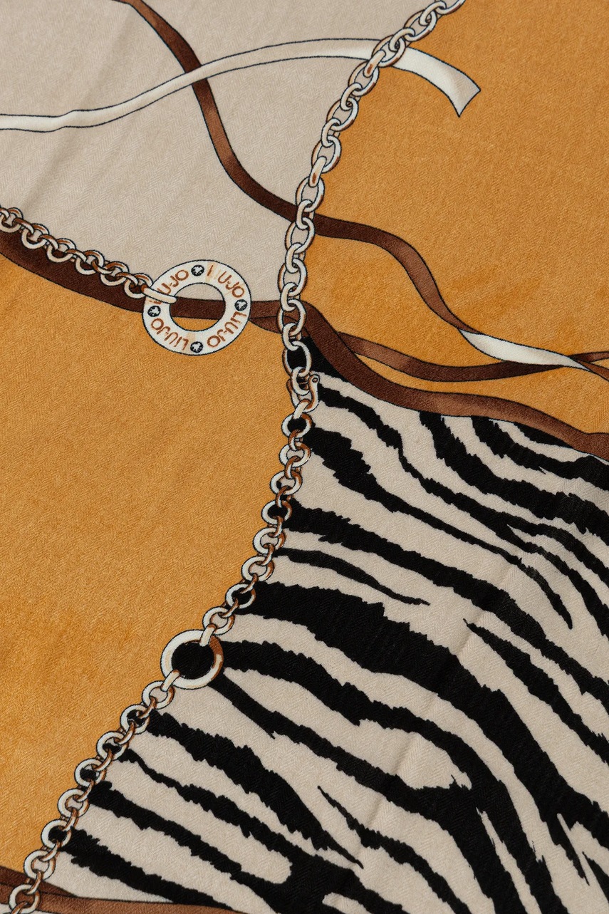 Платок Liu Jo цвет бордовый узор 2F5083.T0300