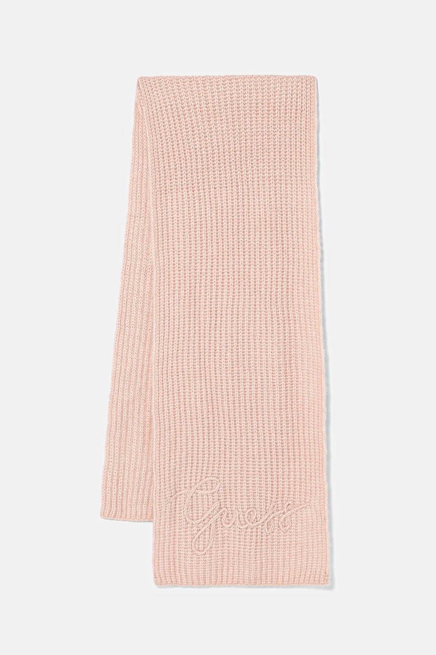 Levně Šátek z vlněné směsi Guess LEXIE dámský, růžová barva, W5BZ19 Z3580