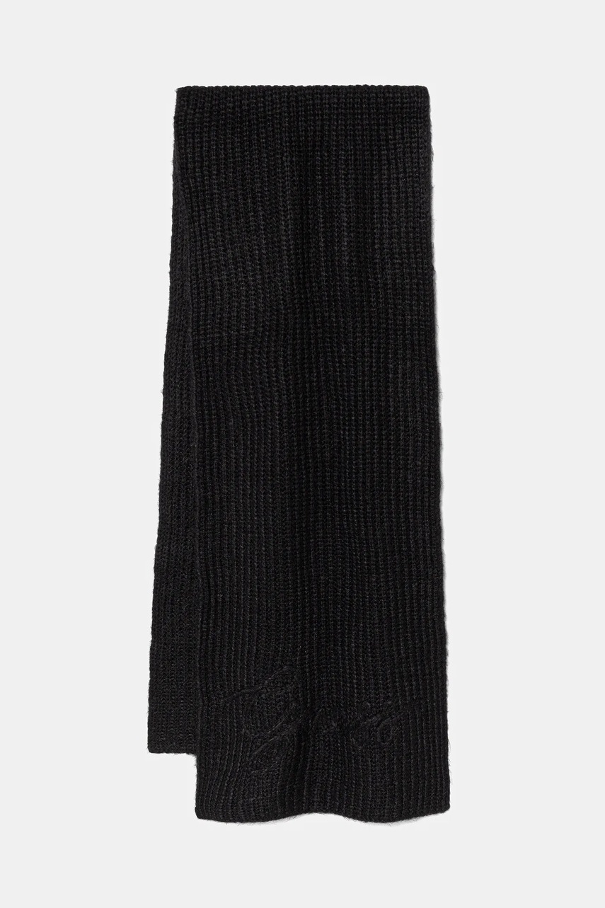 Levně Šátek z vlněné směsi Guess LEXIE dámský, černá barva, W5BZ19 Z3580