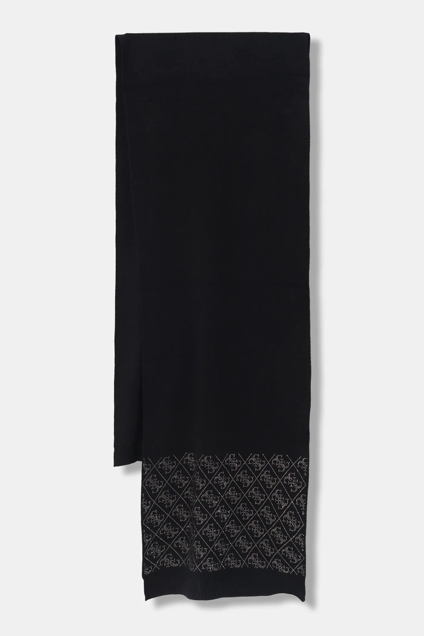 Levně Šála Guess NORA dámská, černá barva, s aplikací, W5BZ21 Z2NQ2