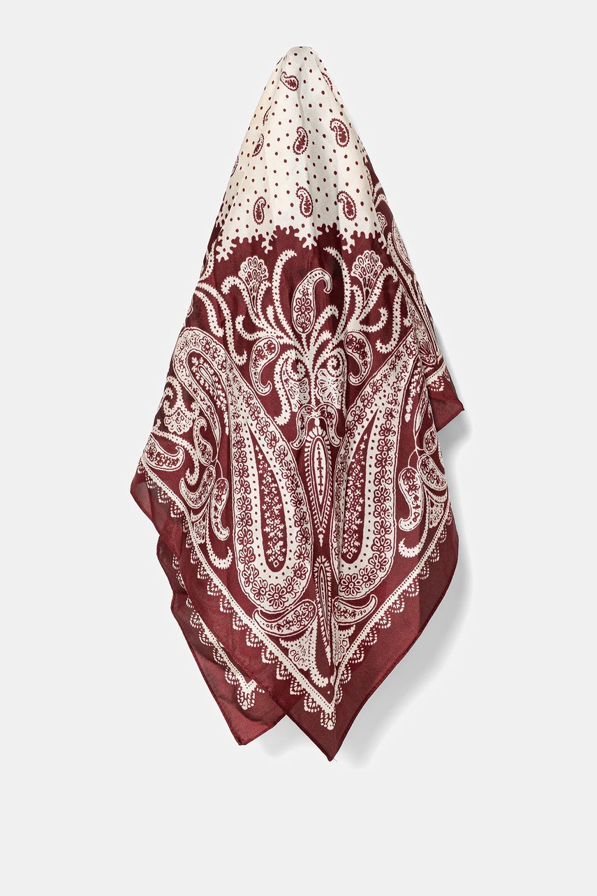 Aldo eșarfă culoarea bordo, cu imprimeu, BERNADETE.601