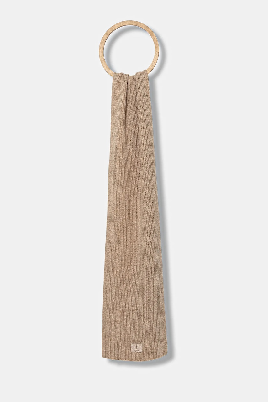 Joop! eșarfă de lână culoarea bej, uni, 30038492