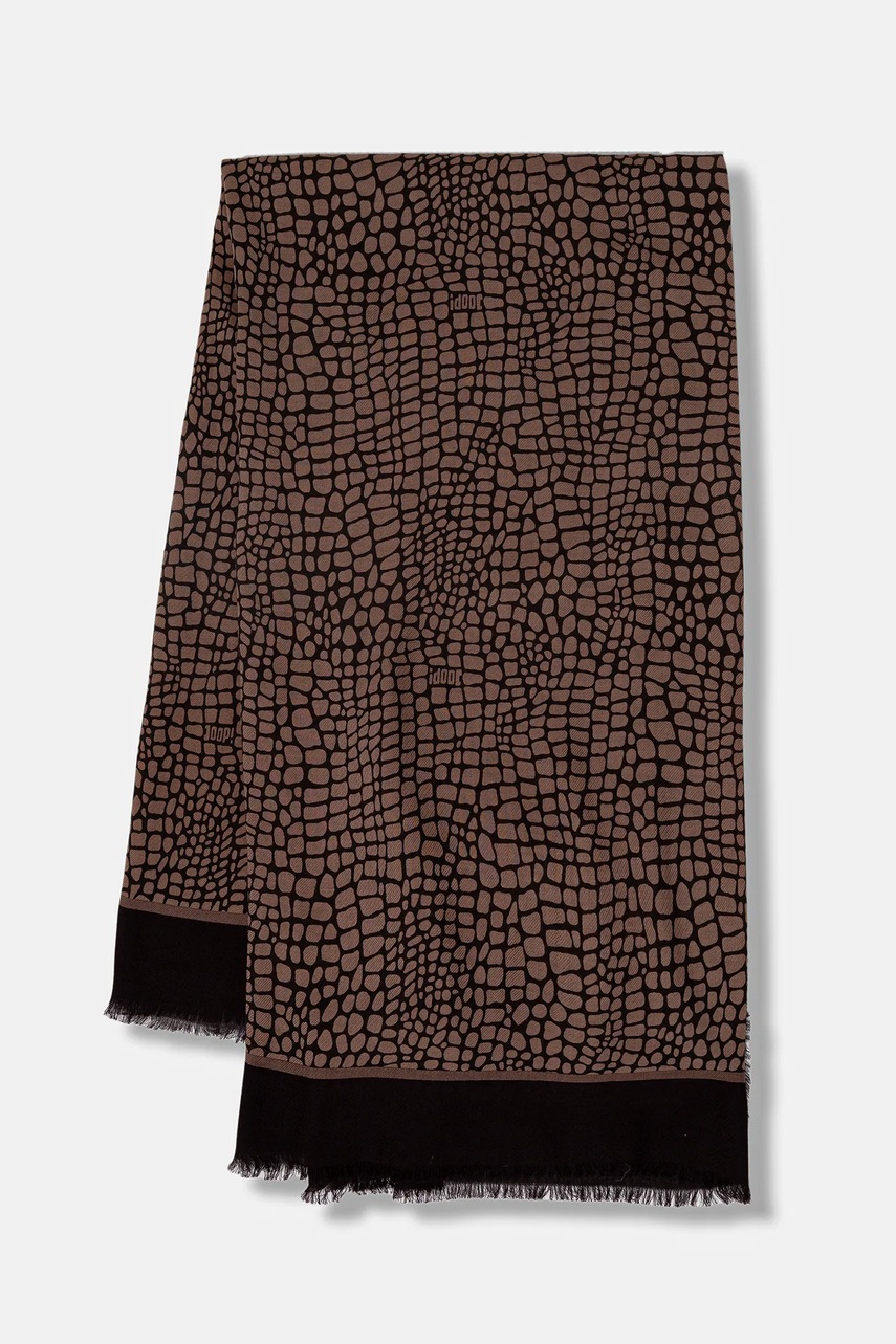 Joop! eșarfă culoarea maro, cu imprimeu, 30048376