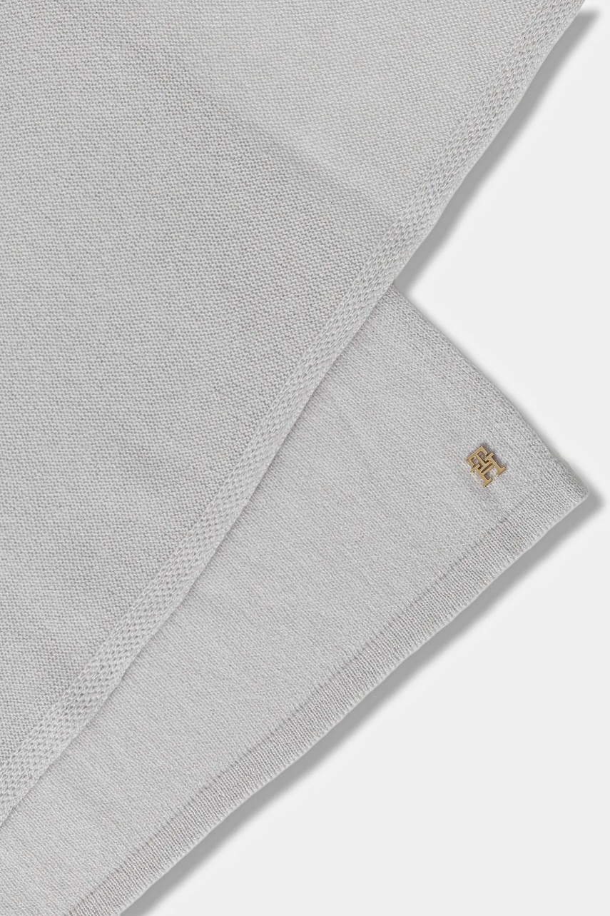 Кашемировый шарф Tommy Hilfiger цвет серый однотонная AW0AW17790