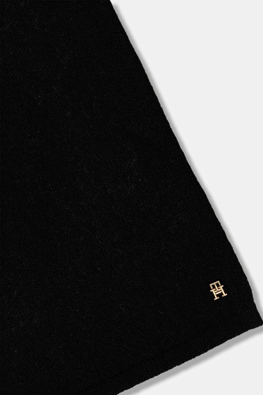 Кашемировый шарф Tommy Hilfiger цвет чёрный однотонная AW0AW17790