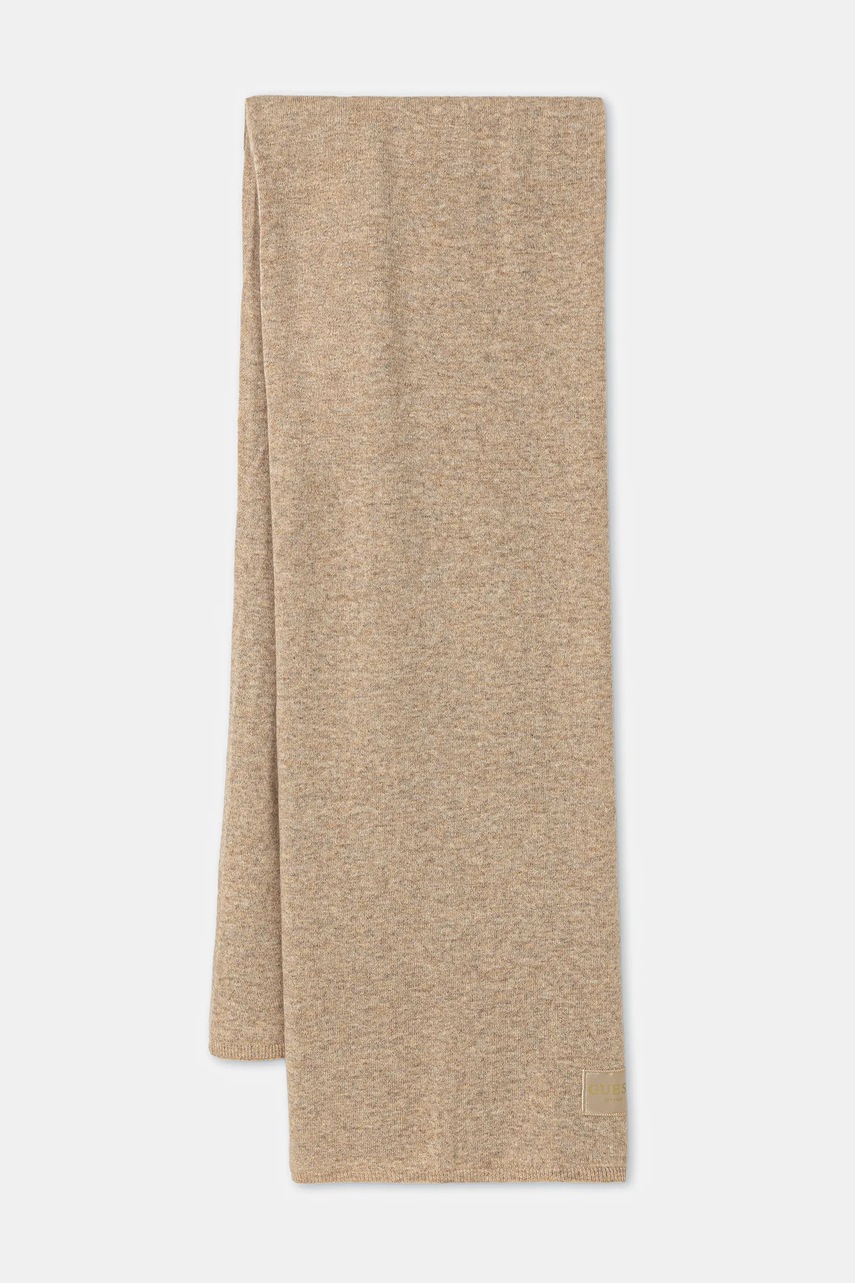 Levně Šála s přídavkem vlny Guess BRENTON béžová barva, AW5437 POL03