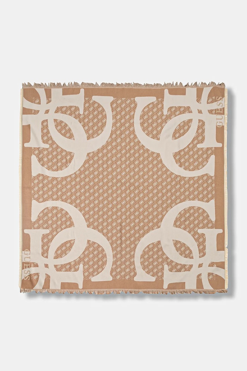 

Шал Guess в кафяво с десен AW5418 POL03, Кафяв