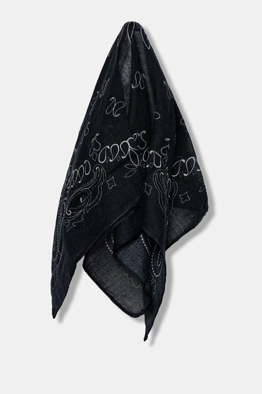 Pepe Jeans eșarfă culoarea bleumarin, cu imprimeu, PL1100008