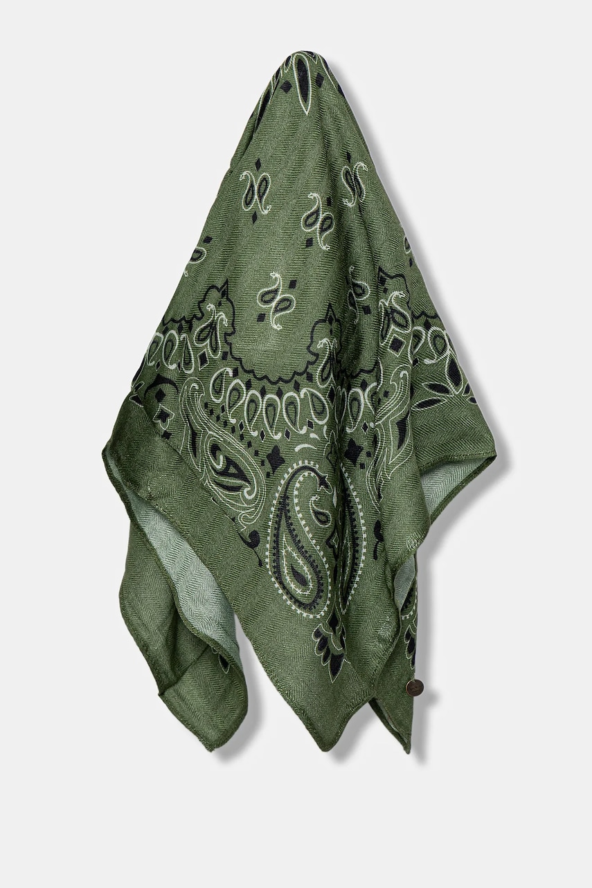 Pepe Jeans eșarfă culoarea verde, cu imprimeu, PL1100008