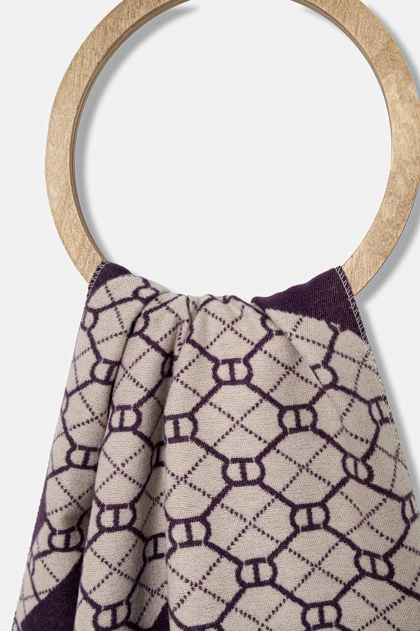 Шарф Twinset цвет фиолетовый узор 252TO5060