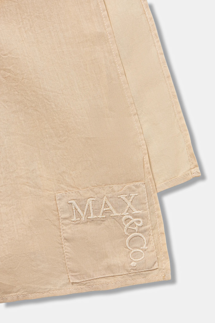 Хлопковый шарф MAX&Co. цвет бежевый однотонная 2526546056200 Хлопковый шарф MAX&Co. цвет бежевый однотонная 2526546056200