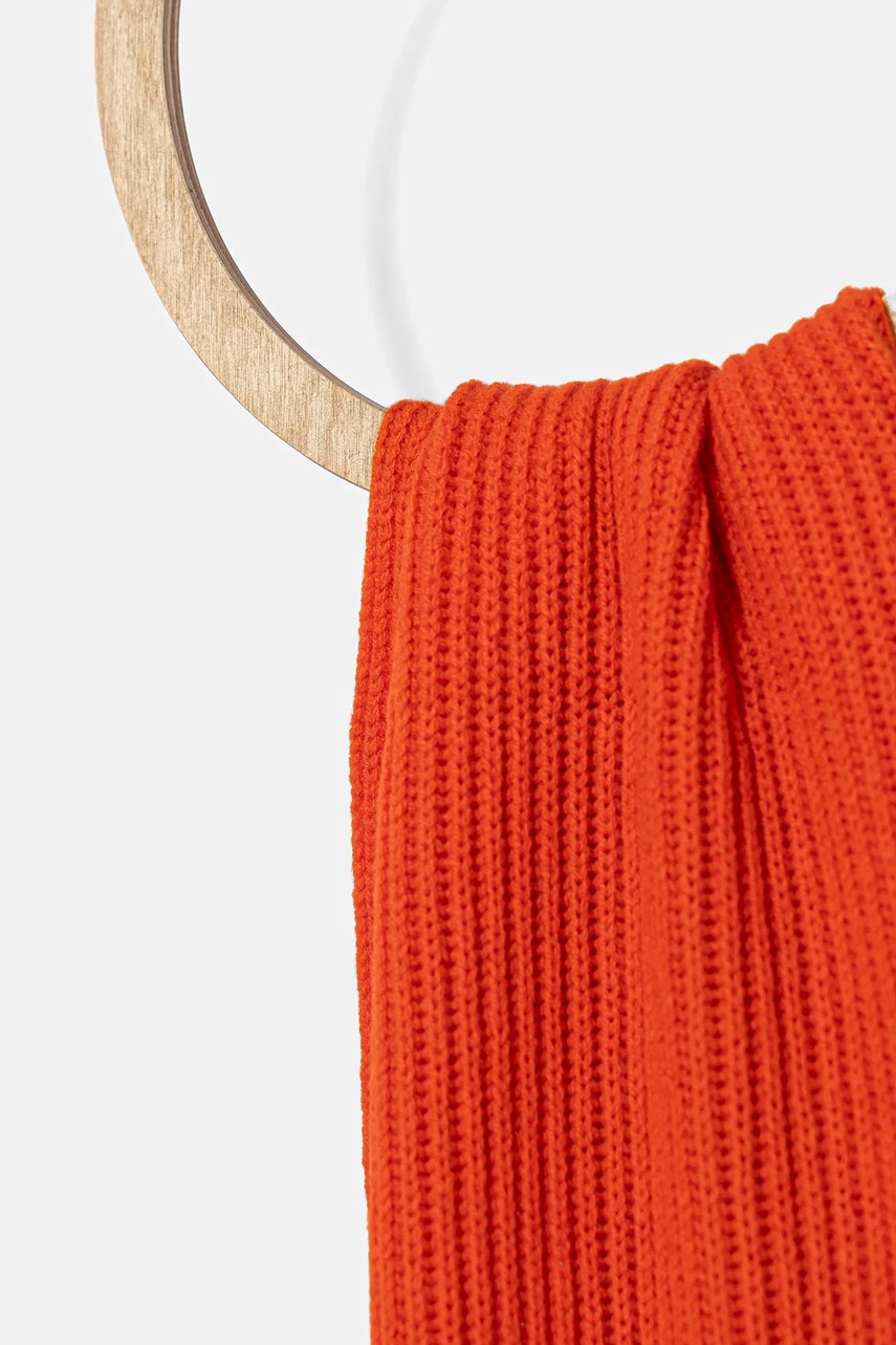 Шерстяной шарф MAX&Co. цвет оранжевый однотонный 2526746037200
