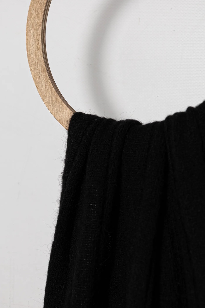 Шарф с добавлением шерсти Tommy Hilfiger цвет чёрный однотонный AW0AW17787