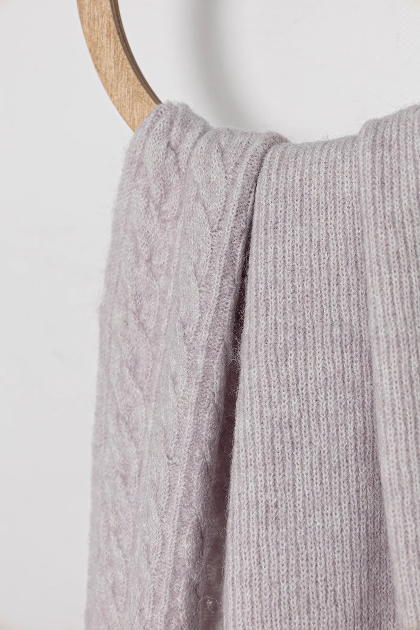 Шарф с добавлением шерсти Tommy Hilfiger цвет фиолетовый однотонный AW0AW17788