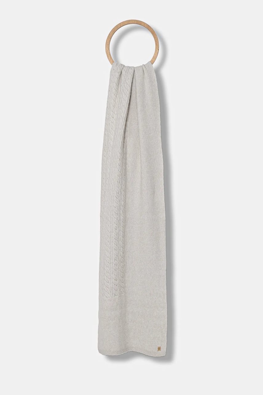 Levně Šála s přídavkem vlny Tommy Hilfiger šedá barva, AW0AW17788