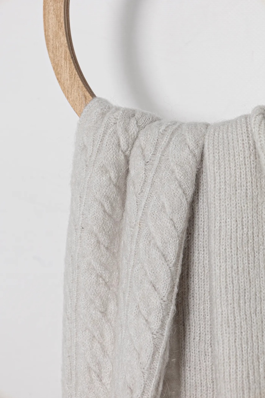 Шарф с добавлением шерсти Tommy Hilfiger цвет серый однотонный AW0AW17788