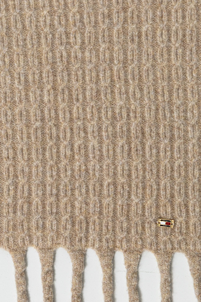 Шарф Tommy Hilfiger цвет бежевый однотонный AW0AW17793