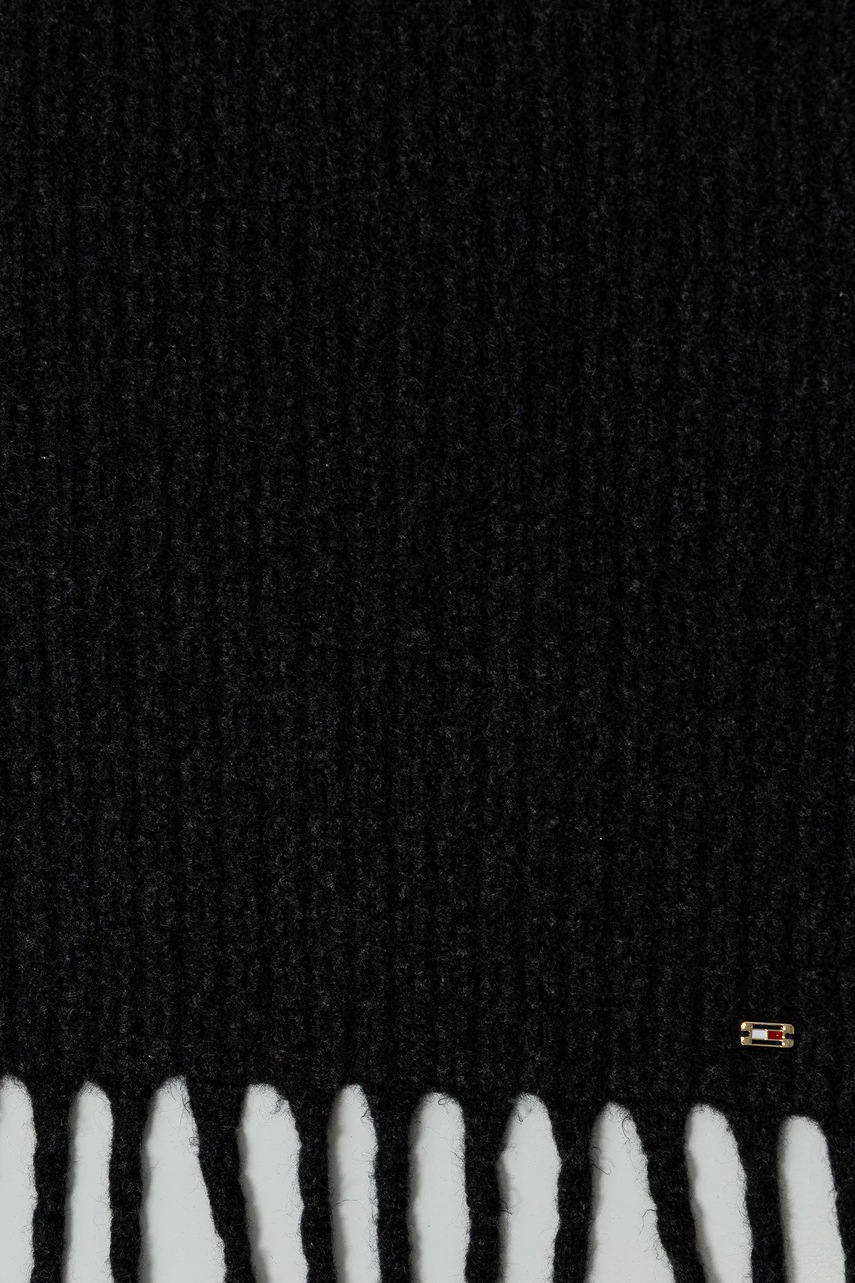 Шарф Tommy Hilfiger цвет чёрный однотонный AW0AW17793