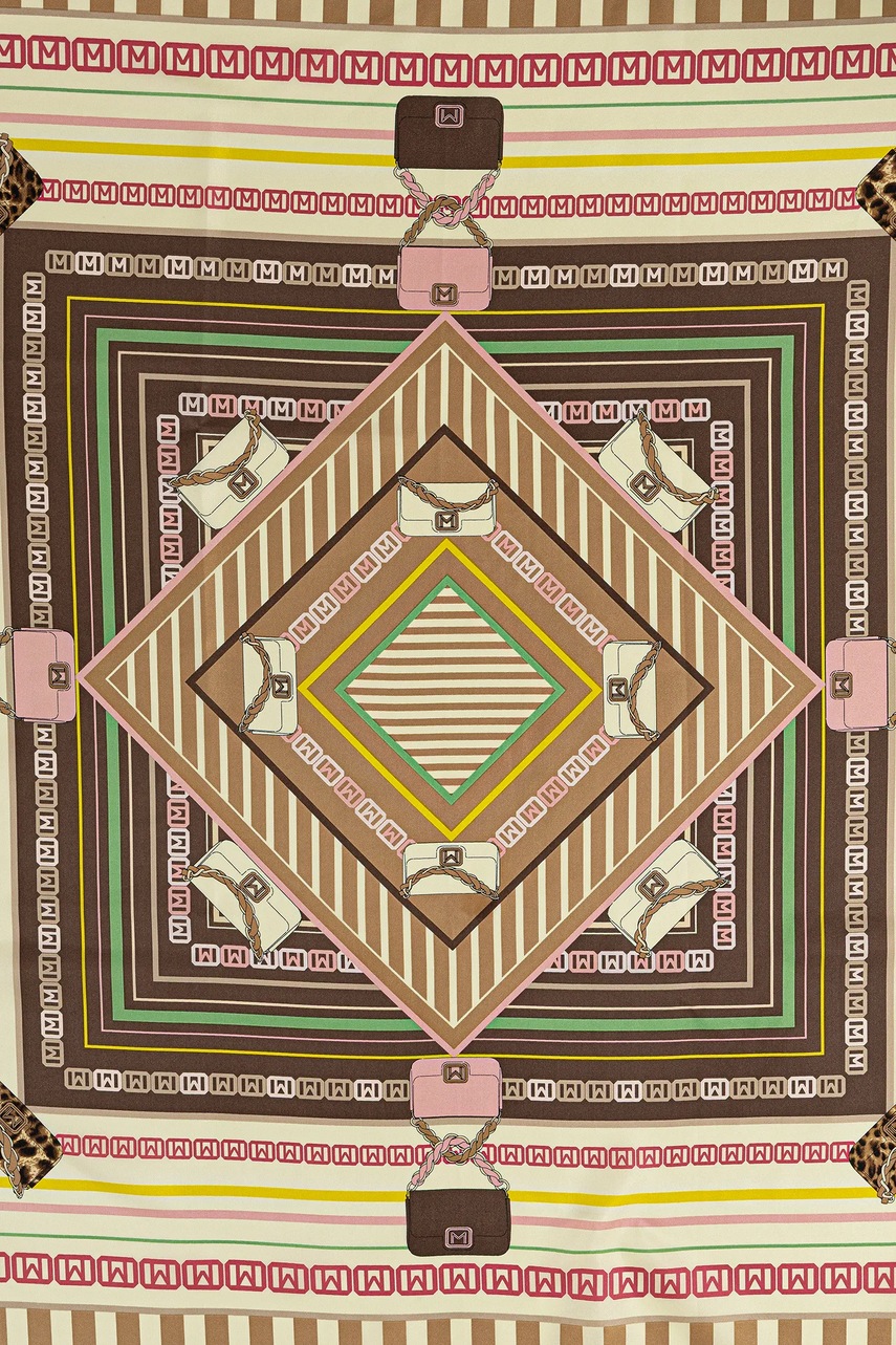 Шелковый платок Marella цвет бежевый узор 2523546076200