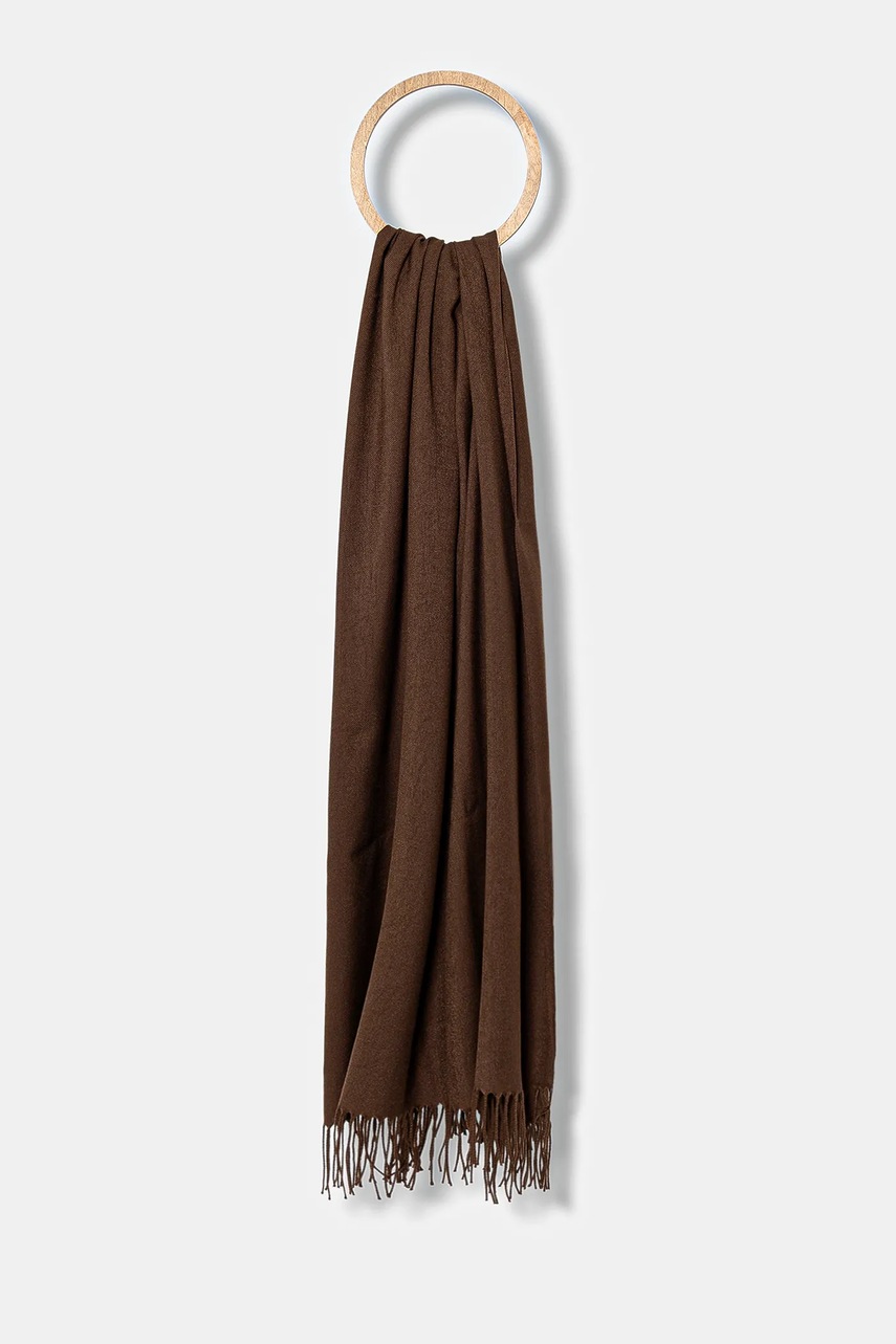 Marella fular culoarea maro, uni, 2523546067200