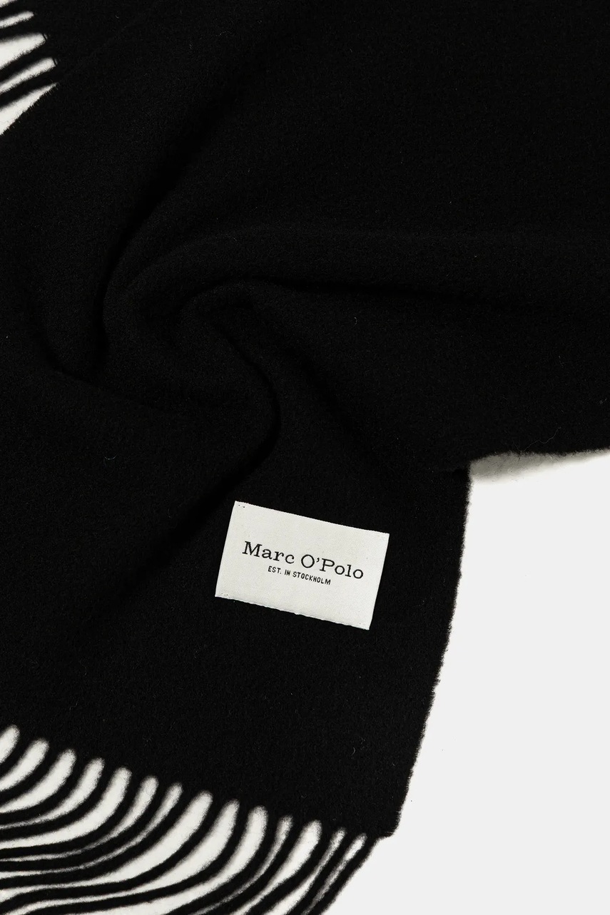 Шерстяной шарф Marc OPolo цвет чёрный однотонный 509805102065