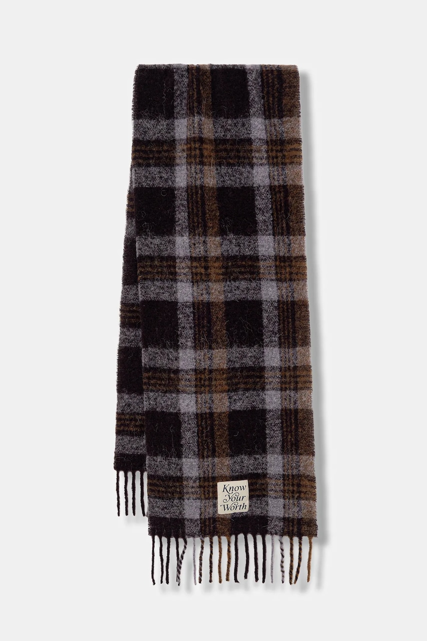 United Colors of Benetton eșarfă cu lână culoarea bordo, 62QJDU027