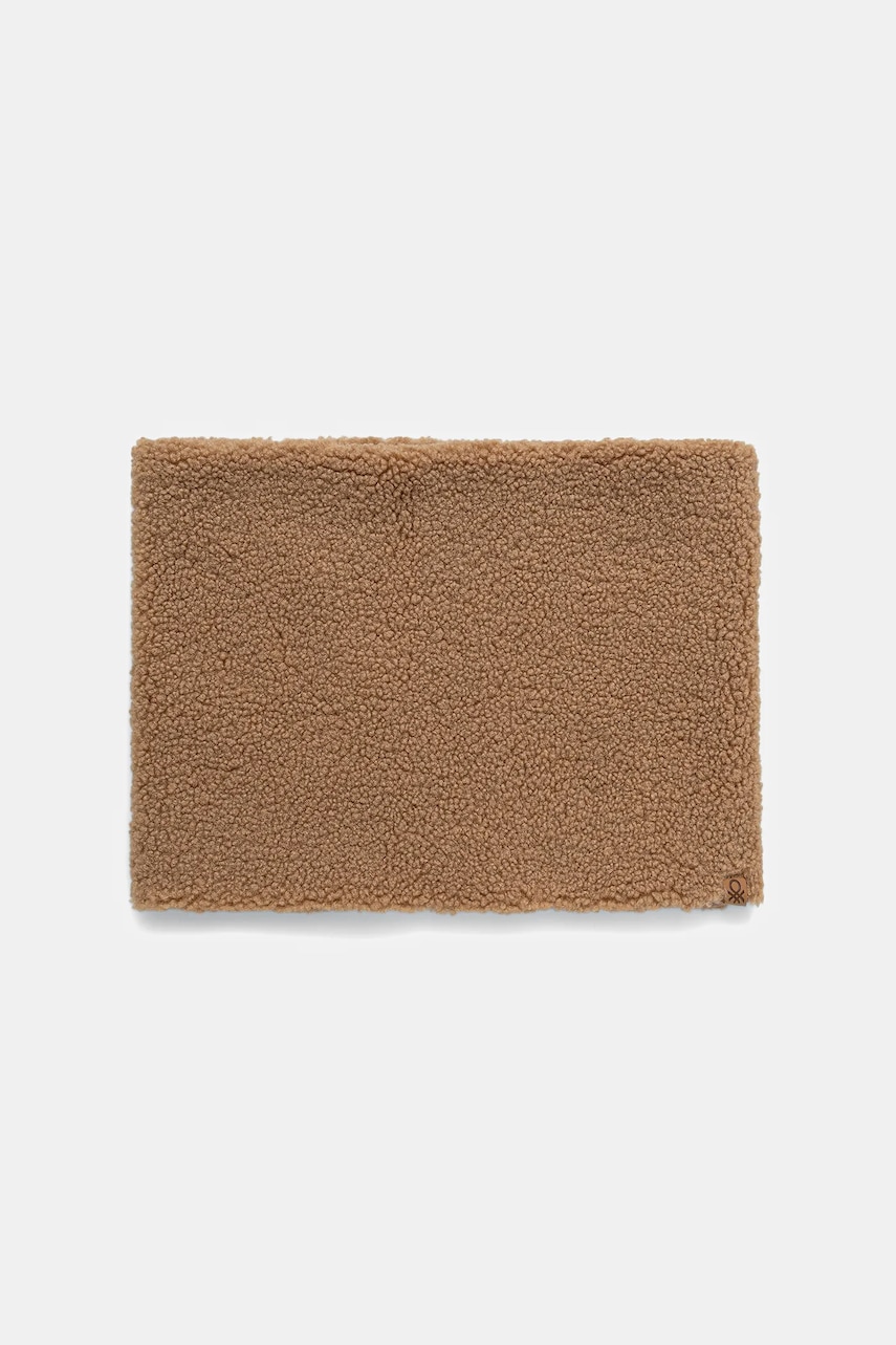 United Colors of Benetton fular împletit culoarea maro, uni, 69FWDU02D