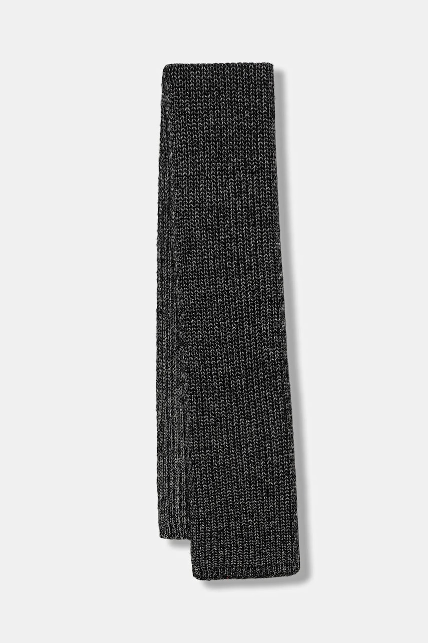 Sisley eșarfă cu lână culoarea negru, cu imprimeu, 1H5BLU00Z