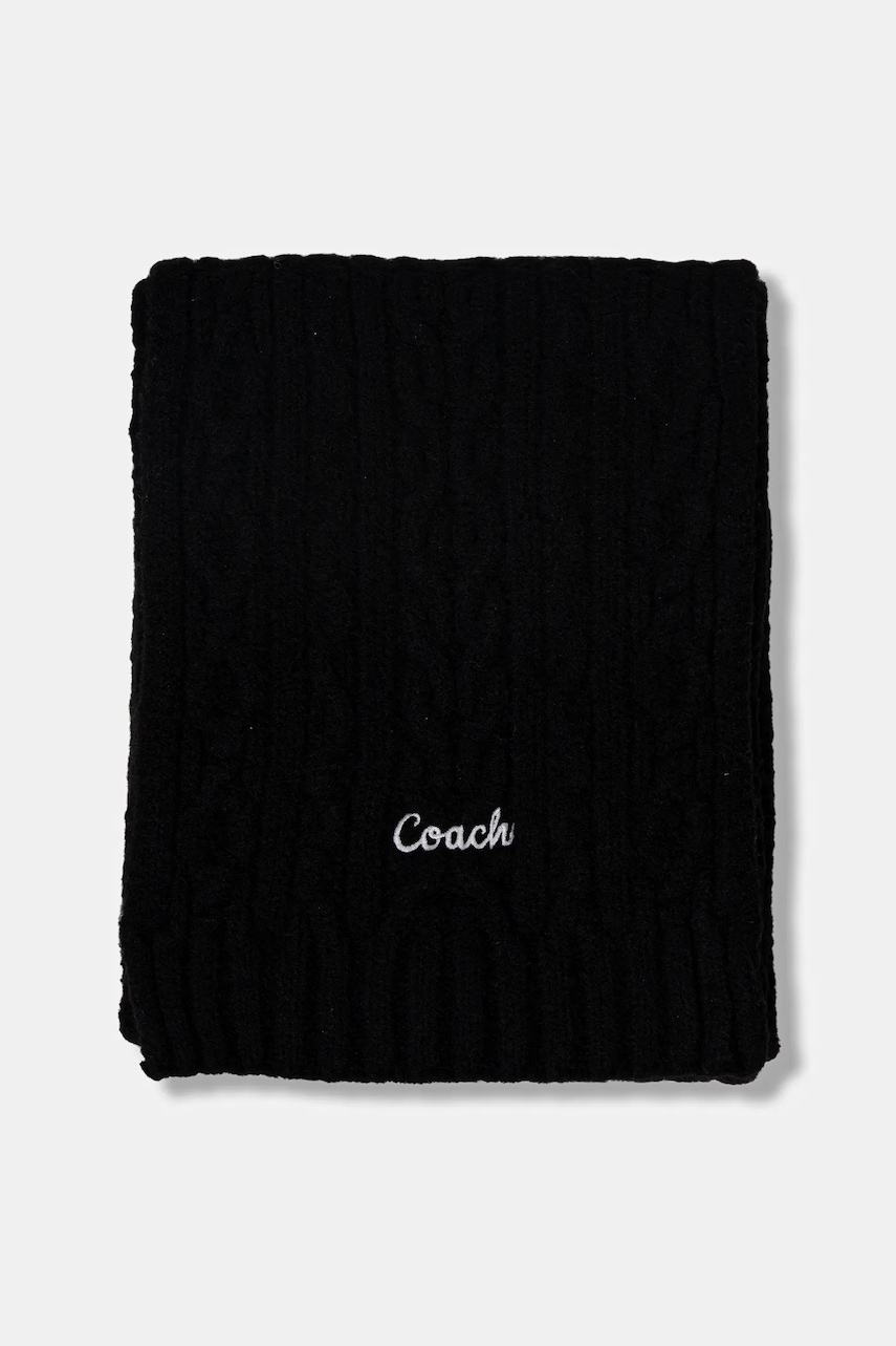 Šátek z vlněné směsi Coach