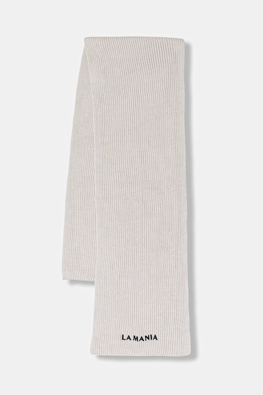 La Mania eșarfă de lână MAEVE culoarea bej, uni, MAEVE