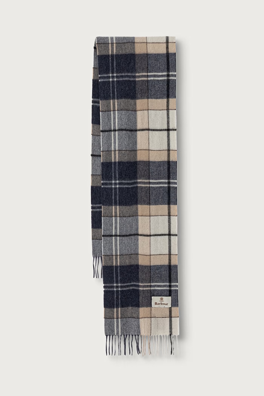 Barbour szalik damski kaszmirowy beżowy LSC0479