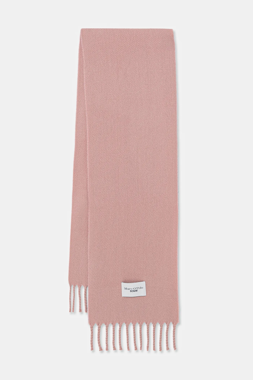 Marc O'Polo eșarfă de lână culoarea roz, uni, 5000007136