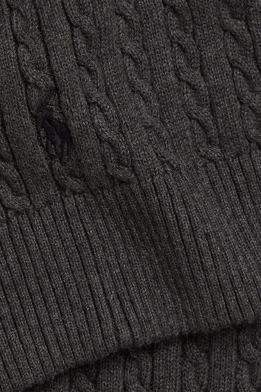 Детский хлопковый шарф Polo Ralph Lauren цвет серый однотонный 313978908001