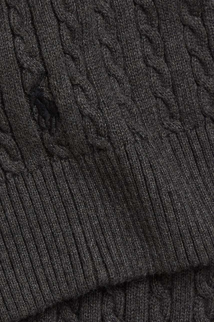 Детский хлопковый шарф Polo Ralph Lauren цвет серый однотонный 313978908001 Детский хлопковый шарф Polo Ralph Lauren цвет серый однотонный 313978908001