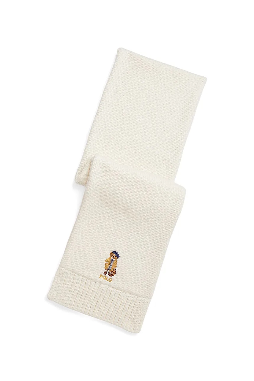 Levně Dětská šála Polo Ralph Lauren béžová barva, hladká, 313978910001