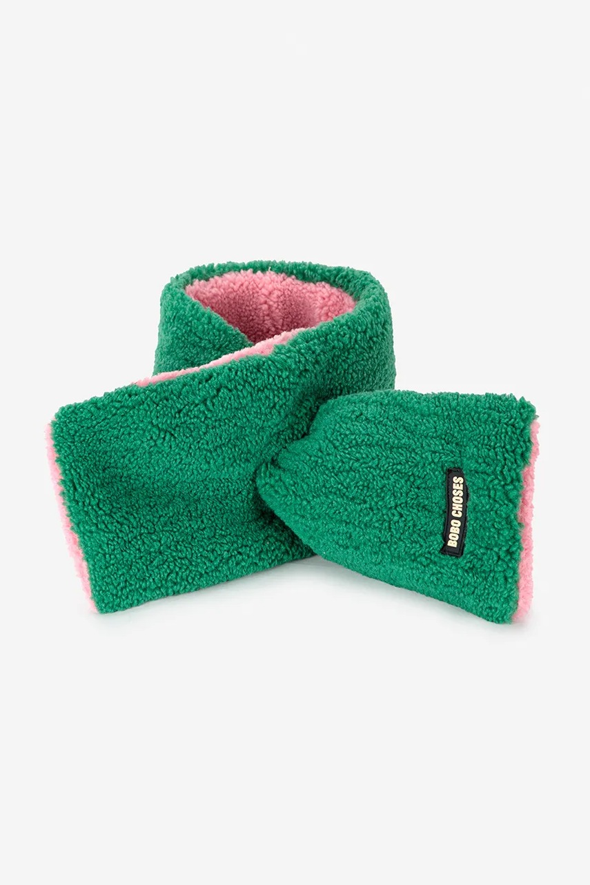 Детский шарф Bobo Choses цвет зелёный однотонная 225AI048