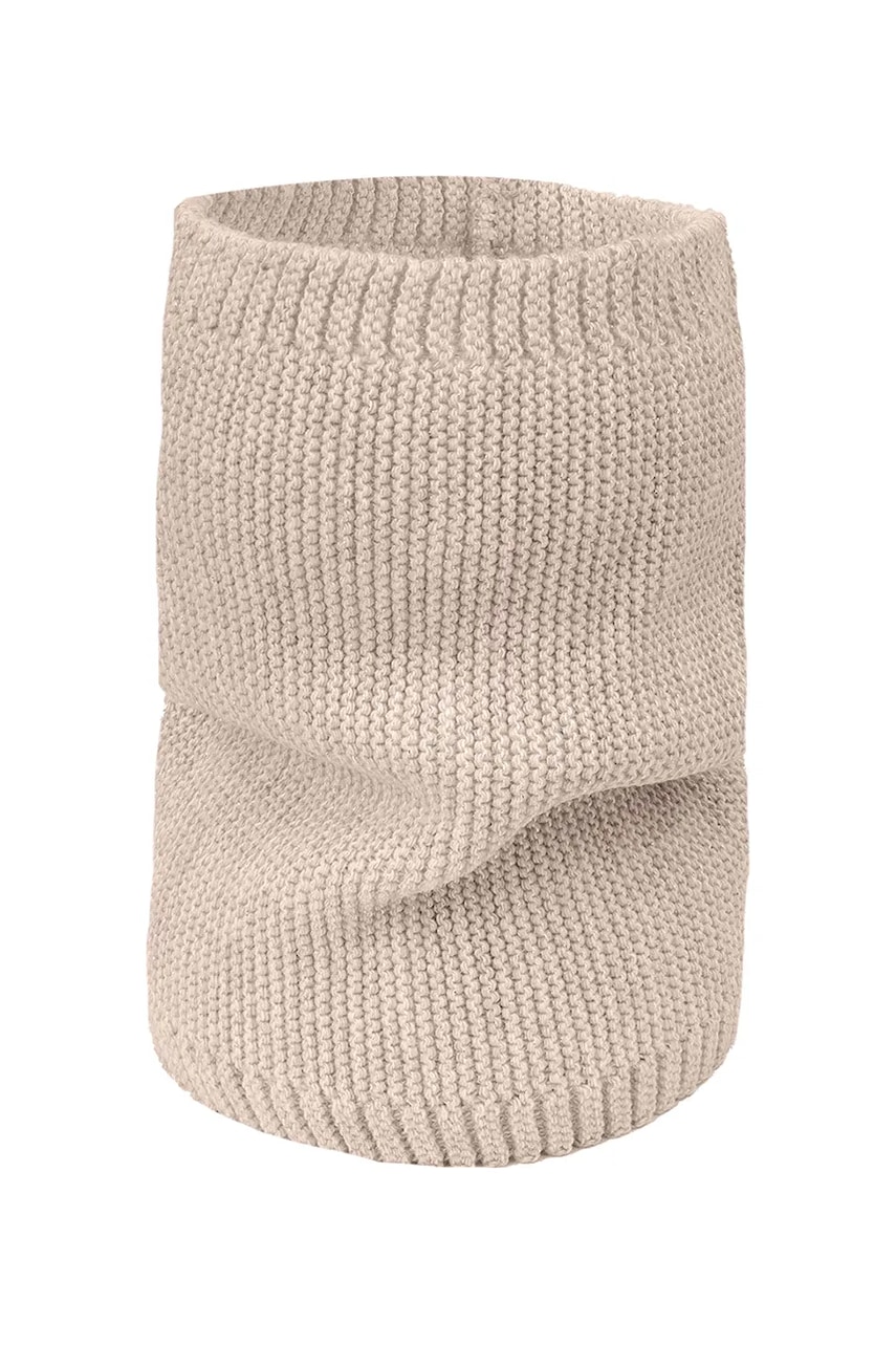 Jamiks fular circular copii URSULINE culoarea bej, uni, JZI105