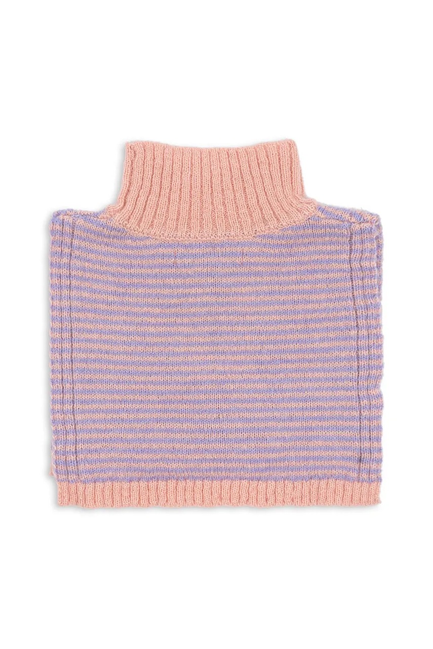 Детский снуд с добавлением шерсти альпаки Konges Sløjd BERLE NECKWARMER цвет фиолетовый узор KS103719