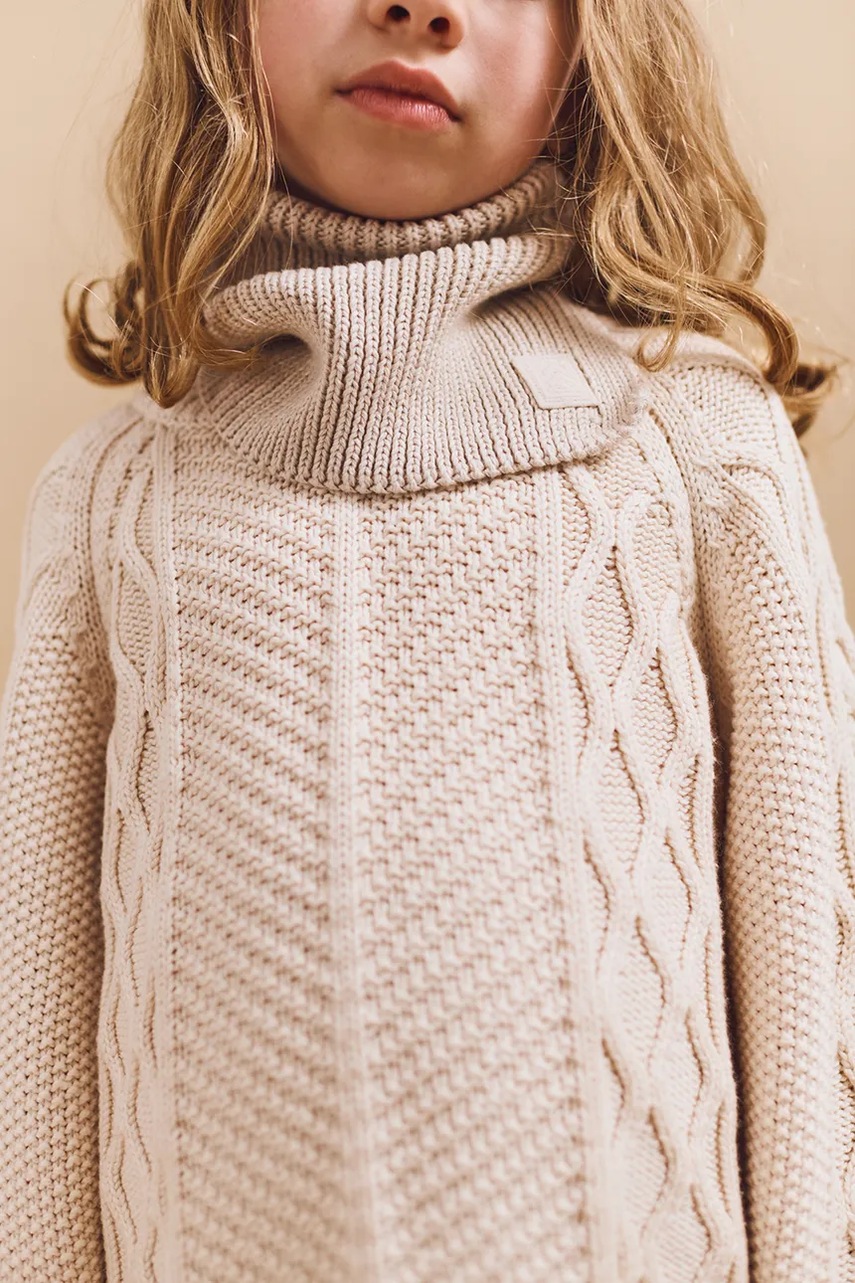 Детский хлопковый снуд Liewood Mathias Neckwarmer цвет бежевый однотонный LW20097