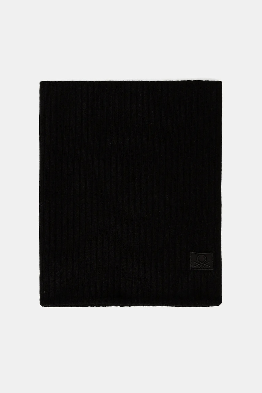 United Colors of Benetton fular circular copii culoarea negru, uni, 6FEECU00N